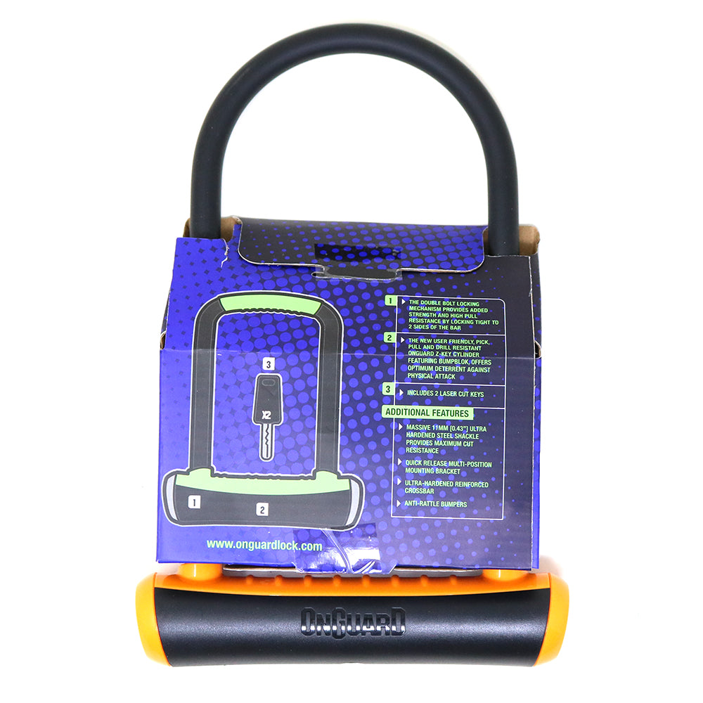 Candado OnGuard Llave U-Lock NS 115x230mm Naranjo