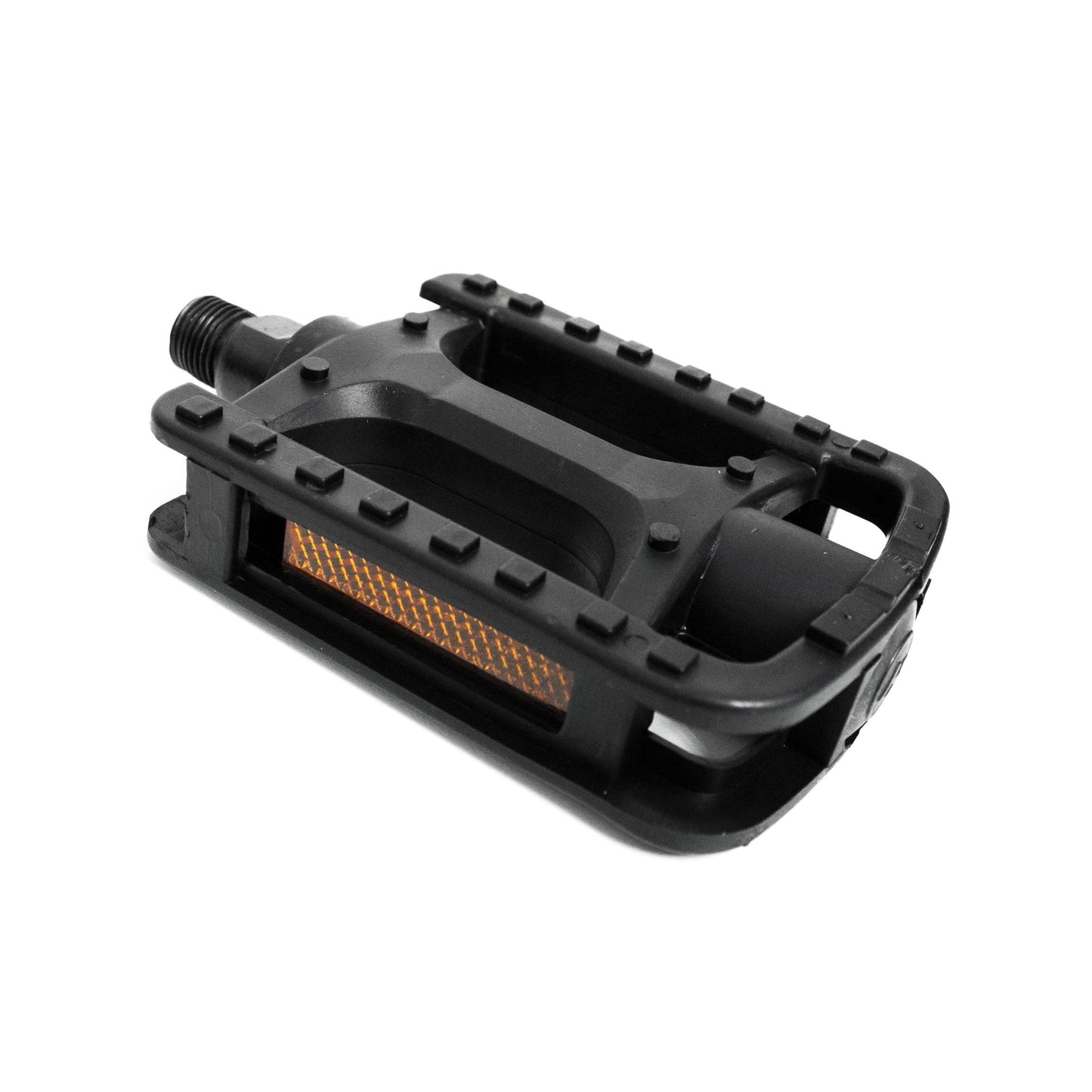 Pedal Plano Con Estrias Y Reflectante Mtb Negro Hf-826