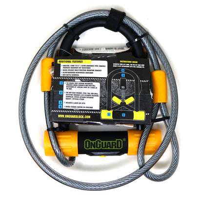 Candado OnGuard Llave U-Lock Bulldog Mini DT 90x140mm Amarillo