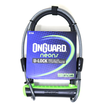 Candado OnGuard Llave U-Lock NS Cable 115x230mm Verde