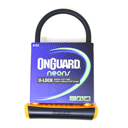 Candado OnGuard Llave U-Lock NS 115x230mm Naranjo