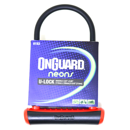 Candado OnGuard Llave U-Lock NS 115x230mm Rojo