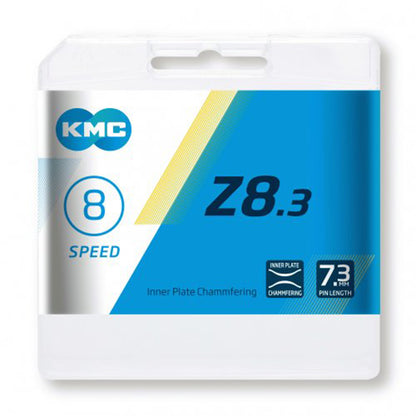 Cadena KMC Z8.3 1/2x3/32 8v 116L Plateado