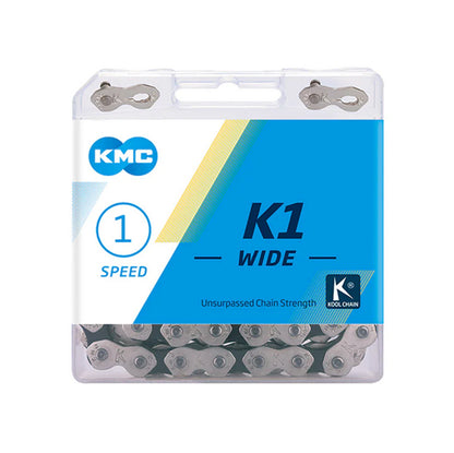 Cadena KMC K710 BMX 1V 112L 1/2x1/8" Negra Cromada