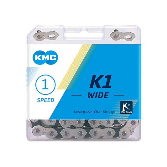 Cadena KMC K710 BMX 1V 112L 1/2x1/8" Negra Cromada