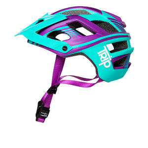 Casco Trip Enduro Morado Turquesa