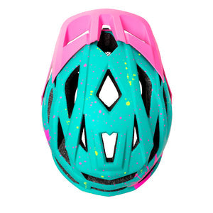Casco Trip Enduro Turquesa Mancha Rosa