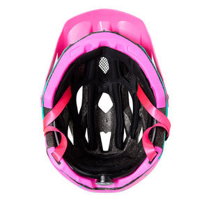 Casco Trip Enduro Turquesa Mancha Rosa