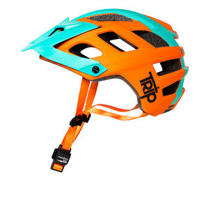 Casco Trip Enduro Naranjo Turquesa