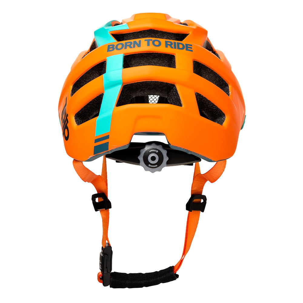 Casco Trip Enduro Naranjo Turquesa