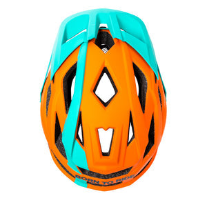 Casco Trip Enduro Naranjo Turquesa