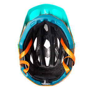 Casco Trip Enduro Naranjo Turquesa