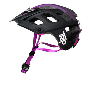 Casco Trip Enduro Lineas Negro Linea Morada
