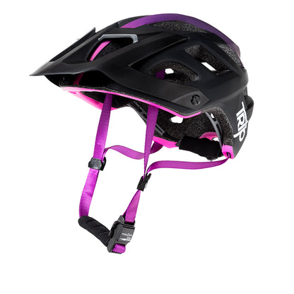 Casco Trip Enduro Lineas Negro Linea Morada
