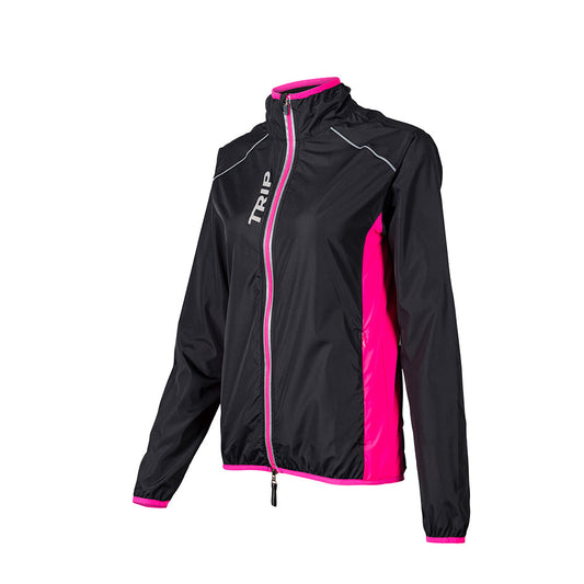 Cortaviento Trip Negro Rosado