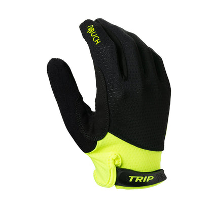 Guante Trip Negro Amarillo Fluor Dedo Largo
