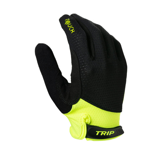 Guante Trip Negro Amarillo Fluor Dedo Largo