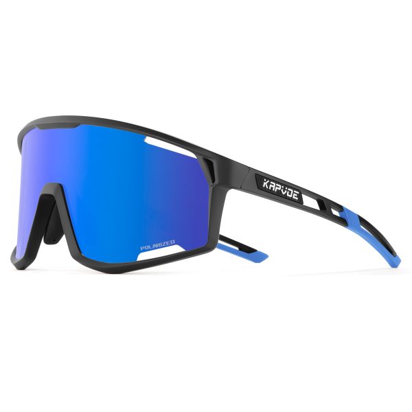 Lentes Kapvoe Polarizado Marco Negro Mica Azul