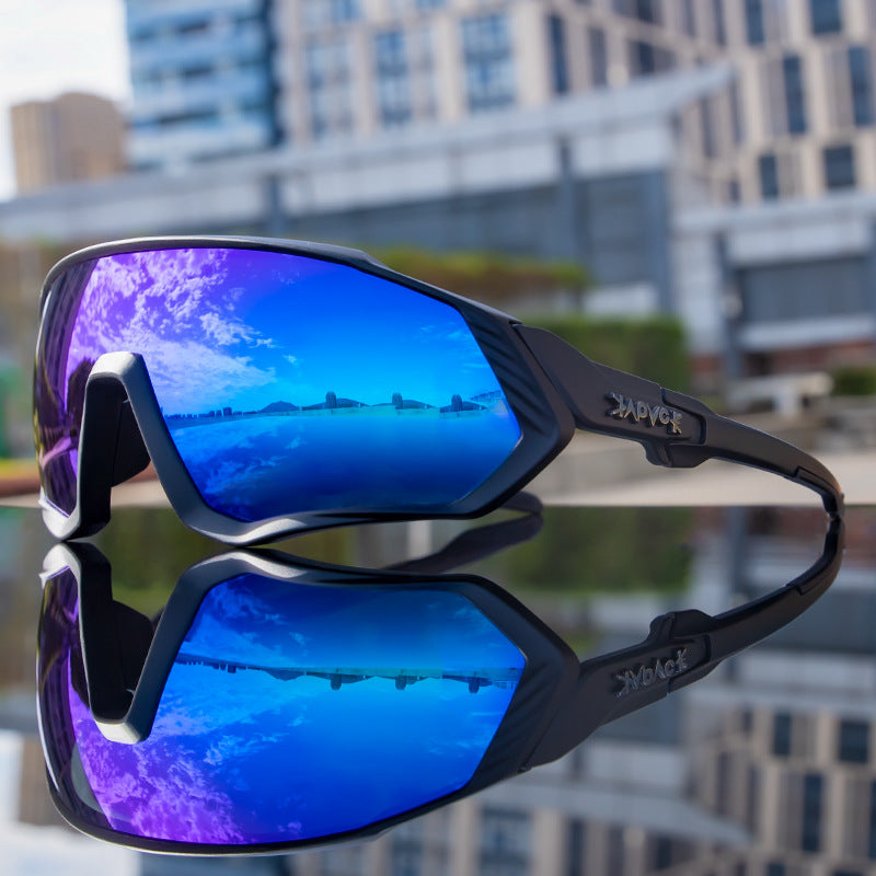Lentes Kapvoe Polarizado Marco Negro Mica Azul