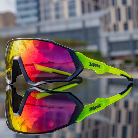 Lentes Kapvoe Polarizados Marco Negro Fluor Mica Roja
