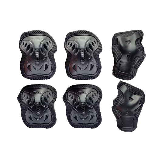 Pack Rodillera Codera Muñequera Negra